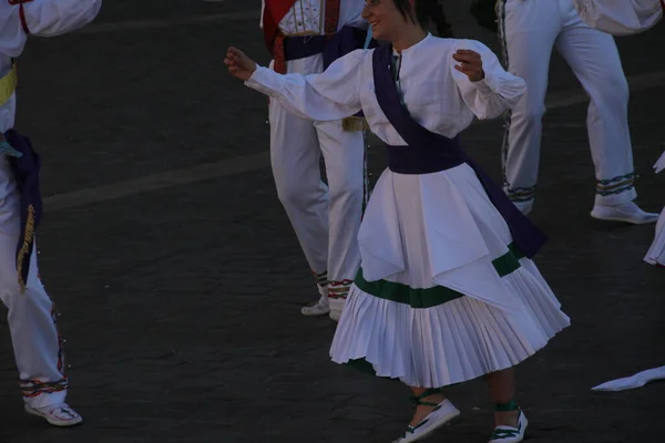 Traditional Basque Dance Folk Festival — Stock Photo, Image