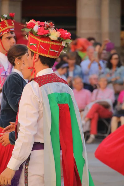 Traditionell Baskisk Dans Folkfest — Stockfoto