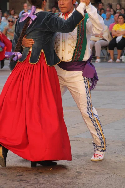 Danse Basque Traditionnelle Dans Festival Folklorique — Photo