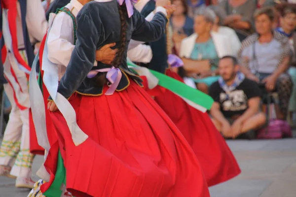 Traditionell Baskisk Dans Folkfest — Stockfoto