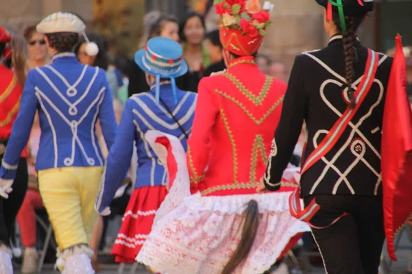 Traditionele Baskische Dans Een Volksfeest — Stockfoto