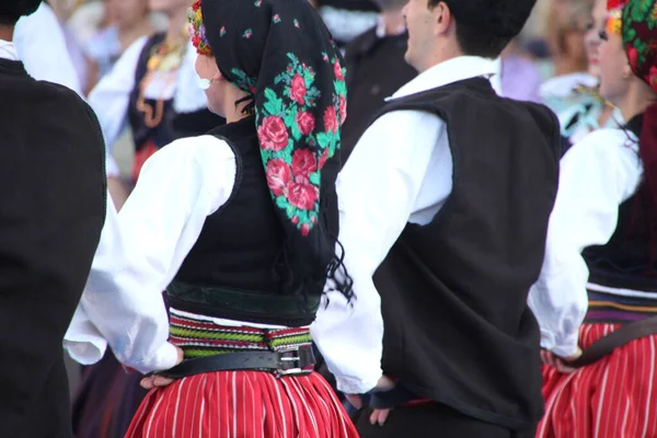 Srbský Lidový Tanec Pouličním Festivalu — Stock fotografie