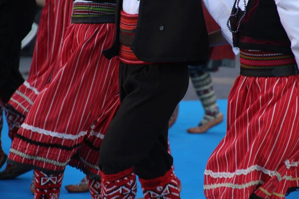 Danse Folklorique Serbe Dans Festival Rue — Photo