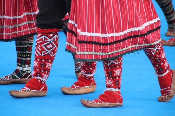 Danse Folklorique Serbe Dans Festival Rue — Photo