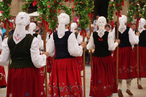 Έκθεση Λαϊκού Χορού Των Βάσκων Φεστιβάλ Δρόμου — Φωτογραφία Αρχείου