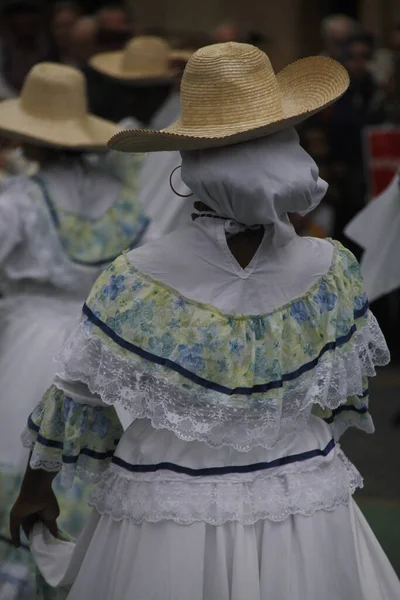 Danza Popolare Dalla Colombia Festival Strada — Foto Stock