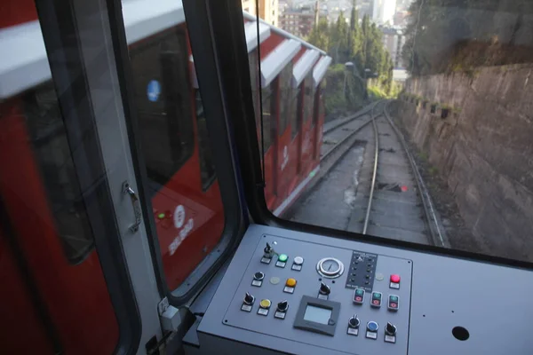 Seilbahn Auf Den Berg Artxanda — Stockfoto