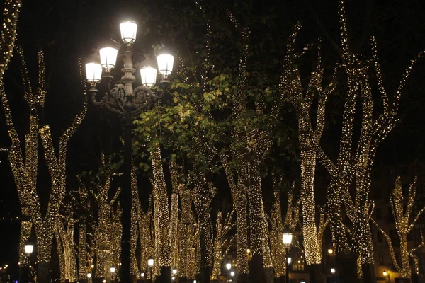 Lumières Noël Dans Rue — Photo