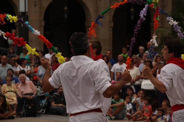 Danse Basque Traditionnelle Dans Festival Folklorique — Photo