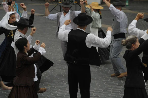 Dança Folclórica Portuguesa Rua — Fotografia de Stock