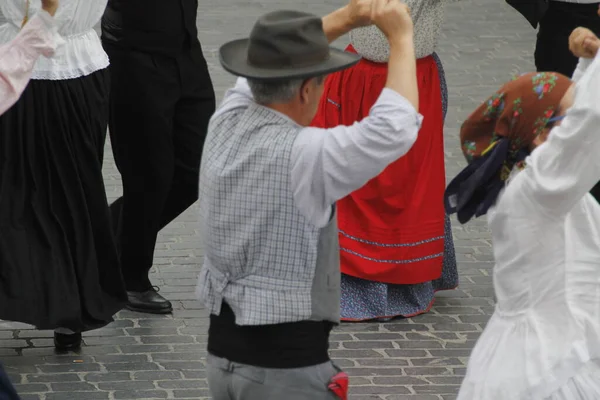 Portugisiska Folkdans Gatan — Stockfoto