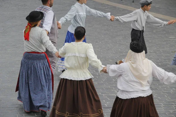 Portugalský Lidový Tanec Ulici — Stock fotografie