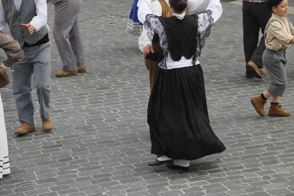 Portugalský Lidový Tanec Ulici — Stock fotografie