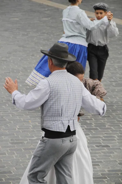 Portugisiska Folkdans Gatan — Stockfoto