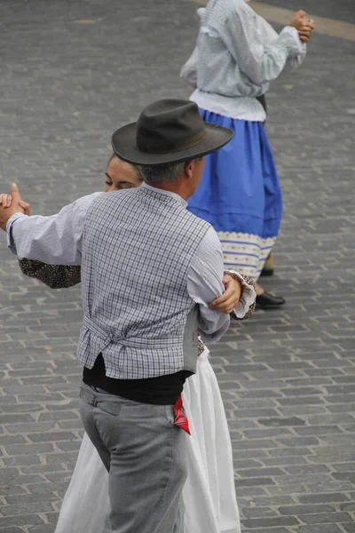 Dança Folclórica Portuguesa Rua — Fotografia de Stock