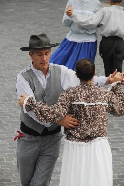 Danza Folclórica Portuguesa Calle —  Fotos de Stock