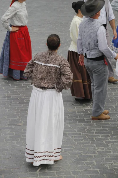 Portugalský Lidový Tanec Ulici — Stock fotografie