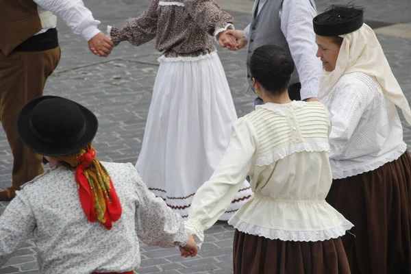 Dança Folclórica Portuguesa Rua — Fotografia de Stock