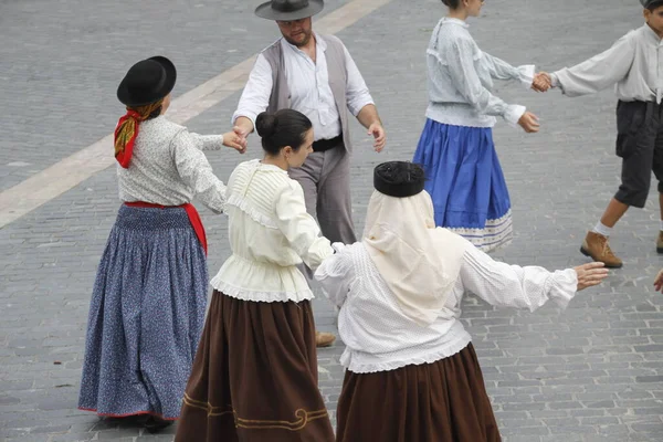 Portugalský Lidový Tanec Ulici — Stock fotografie