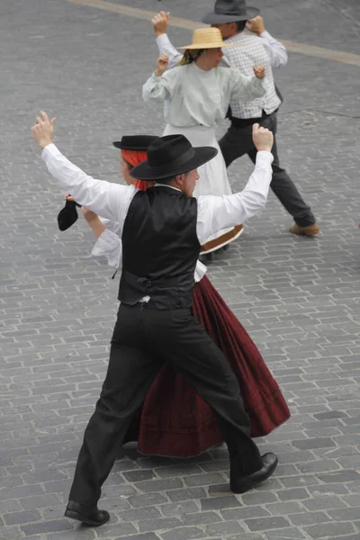 Portugalski Taniec Ludowy Ulicy — Zdjęcie stockowe