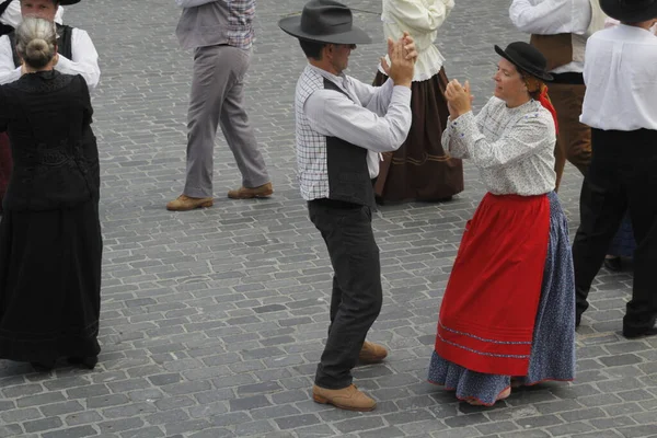 Dança Folclórica Portuguesa Rua — Fotografia de Stock