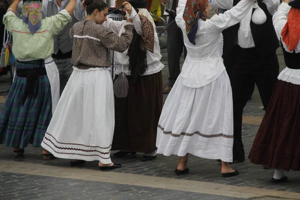 Португальский Народный Танец Улице — стоковое фото