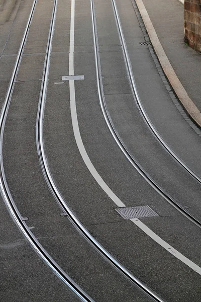 Spoorlijn Stad — Stockfoto