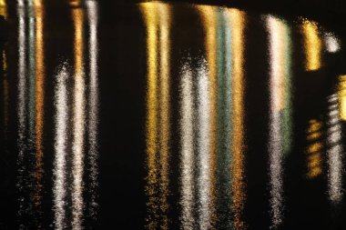 Suyun yüzeyindeki yansımalar.