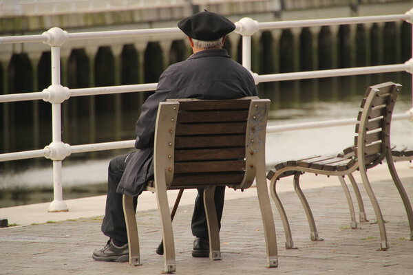 Ageing people in the street