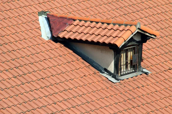 Telhado Feito Telhas Uma Casa — Fotografia de Stock