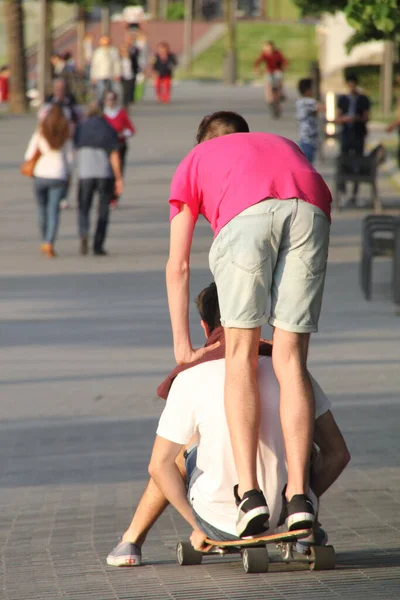 Schaatsen Een Stedelijk Milieu — Stockfoto