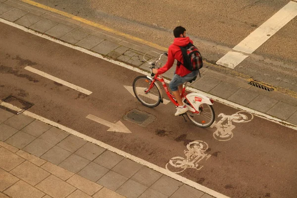 Radfahren Einer Städtischen Umgebung — Stockfoto