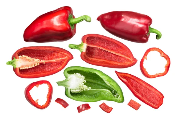 Paprika Grueso Plaza Ein Spanisches Erbstück Frische Ganze Und Halbierte — Stockfoto