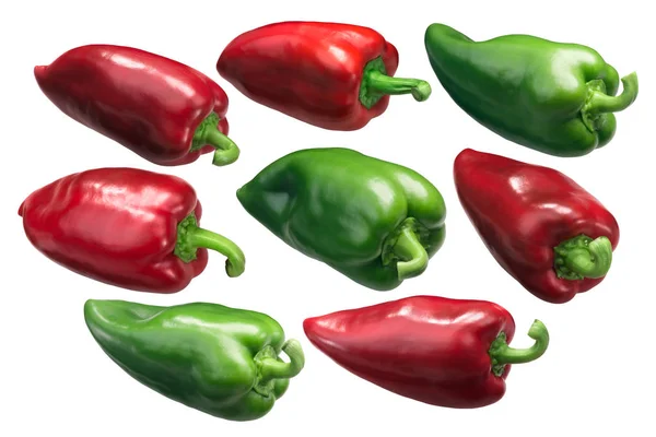 Bell Peppers Grueso Plaza Spanish Heirlooms Fresh Whole Pods — Stock Photo, Image