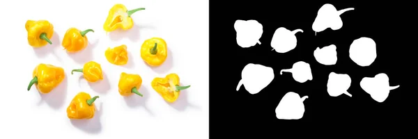 Trinidad Parfüm Chilischoten Capsicum Chinense Von Oben — Stockfoto