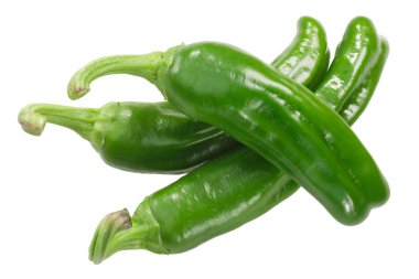 Padron biber, üstten görünüm (Capsicum annuum kazık)