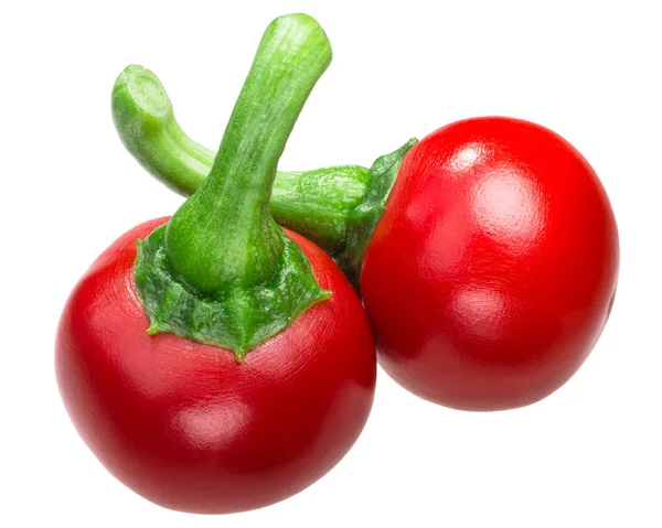 Koral Hungarian Cherry Peppers Cseresznye Paprika Capsicum Annuum Var Cerasiforme — Stok Foto