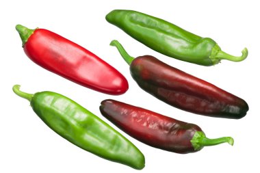 Numex R Naky Şili biber, Olgun, olgunlaşmamış ve olgunlaşma meyve. Yeni Meksika pod türü