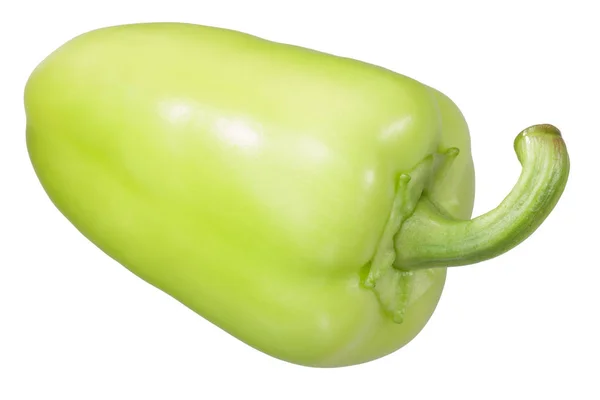 Halvány Zöld Színű Paprika Capsicum Annuum Teljes Hüvely — Stock Fotó