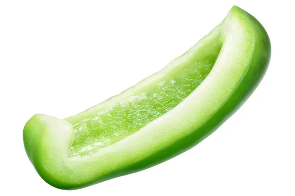 Green Bell Peppers Slice Top View — Stock Photo, Image