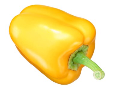 Altın California Wonder tatlı biber (Capsicum annuum), Bütün pod, üstten görünüm