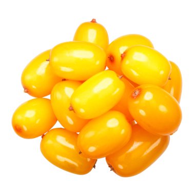 Yığın görünümü deniz cehri meyveler (iğde rhamnoides meyve), top