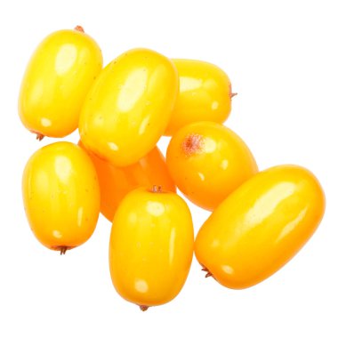 Yığın görünümü deniz cehri meyveler (iğde rhamnoides meyve), top