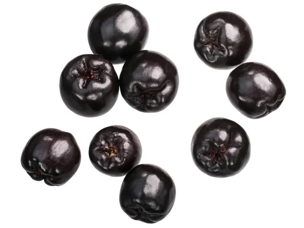 Chokeberries Pretas Aronia Melanocarpa Frutas Vista Superior — Fotografia de Stock
