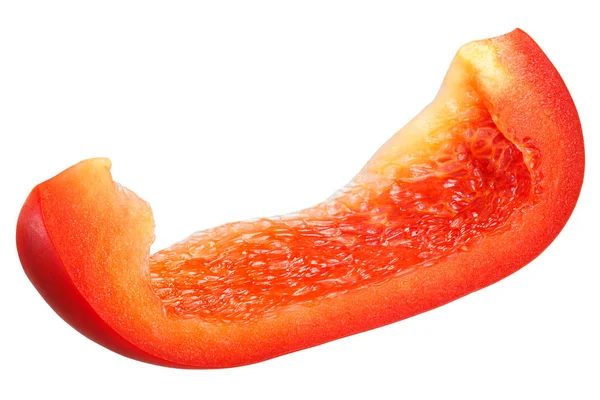 Röd Paprika Slice Capsicum Annuum — Stockfoto