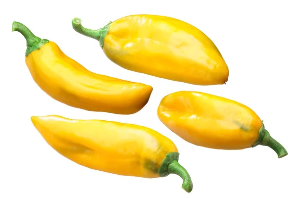 Patrizia Sweet Yellow Peppers Capsicum Annuum Fruits Vainas Maduras Enteras —  Fotos de Stock