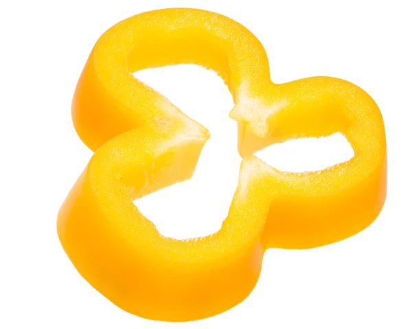 Zlaté Žluté Papriky Capsicum Annuum Řezy — Stock fotografie