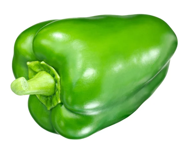 绿甜椒 整个豆荚 顶视图 — 图库照片