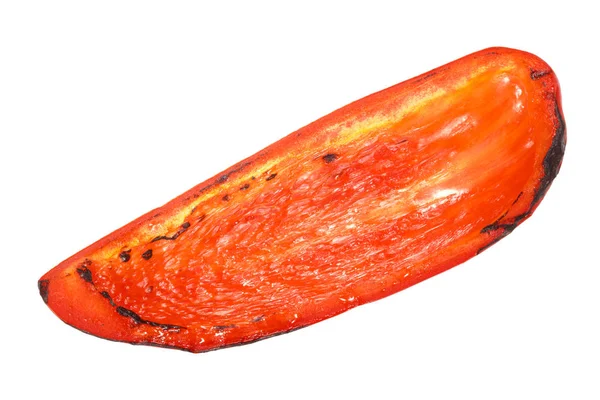 Parrilla Fuego Asado Rodaja Pimiento Rojo — Foto de Stock