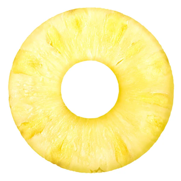 Ananász Ananas Comosus Kerek Kerék Vagy Gyűrűre Anélkül Felülnézet — Stock Fotó